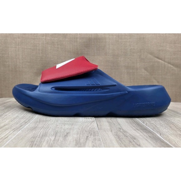 adidas X NCAA Lightblaze Slides Kansas Jayhawks Royal Red Blue Men\'s Size 8 main image 9